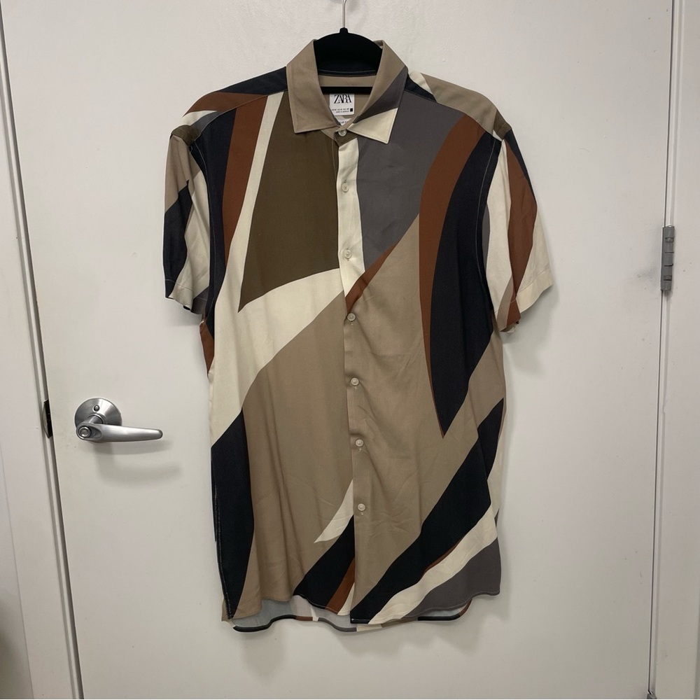 Zara viscose button down